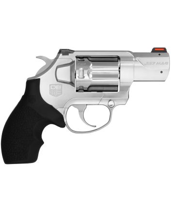 Diamondback DB0700S701 SDR357 Mag 6rd 2" Polished Stainless Steel Target Crown Barrel, Polished Stainless Steel Cylinder, Stainless Steel Frame, Black Rubber Grip