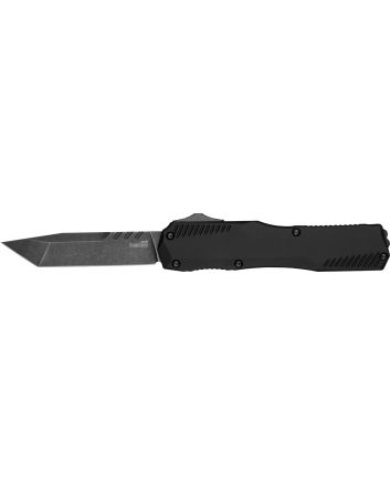 Kershaw 9000T LivewireAutomatic 3.30" OTF Tanto Plain Black DLC CPM MagnaCut Steel Blade, Black Anodized Aluminum Handle, Includes Pocket Clip