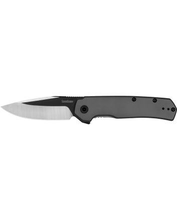 Kershaw 1411 ThermalEDC 2.95" Folding Drop Point Plain Black Oxide w/Satin Grinds 8Cr13MoV SS Blade, Gray PVD Stainless Steel Handle, Includes Pocket Clip