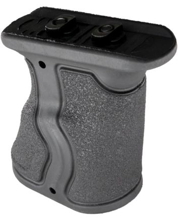 FAB Defense FXGRADMB Gradus Ergonomic Forward Grip Angled, Black Polymer with Rubber Overmold, Fits M-Lok Rail