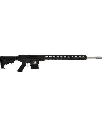 Great Lakes Firearms GL10243SSBLK AR-10243 Win 5+1 24" Stainless Threaded Barrel, Black Picatinny Rail Aluminum Receiver, 20" M-LOK Handguard, Black Hogue OverMolded Stock, Mil-Spec Grip, Right Hand