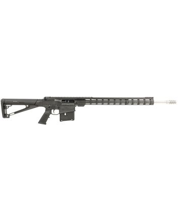 Great Lakes Firearms GL10LA7REMSSBLK AR-107mm Rem Mag 5+1 24", Black, 20" M-Lok Handguard Fixed Hogue OverMolded Stock, A2 Grip, Muzzle Brake
