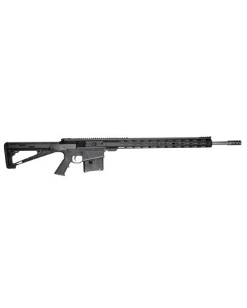 Great Lakes Firearms GL10LA270SSBLK AR-10270 Win 5+1 24", Black, 20" M-Lok Handguard Fixed Hogue OverMolded Stock, A2 Grip, Muzzle Brake