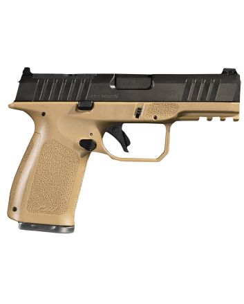 Rost Martin RM1CFDEOSP RM1C9mm Luger 17+1 4" Black Match Grade Barrel, Black Tenifer Optic Ready/Serrated Steel Slide, Flat Dark Earth Polymer Frame w/Picatinny Rail, Textured Grip, Ambidextrous