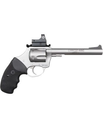 Charter Arms 73565 Mastiff Target Large Frame 357 Mag 5rd 6" Stainless Steel Barrel, Cylinder &amp; Frame, Sightmark Micro Optic, Picatinny Rail, Black Rubber Grip, Exposed Hammer