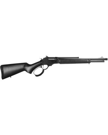 Rossi 953030161TB R95 Triple Black 30-30 Win 5+1 16.50" Black Cerakote Threaded Barrel, Black Cerakote Picatinny Rail Steel Receiver, Black Splatter Fixed Wood Stock