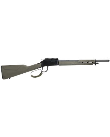 Rossi RL22161STOD Rio Bravo Tactical 22 LR 10+1 16.50" Polished Black Oxide Steel Threaded Barrel, Picatinny Rail Matte Black Aluminum Receiver, Fixed OD Green Synthetic Stock