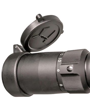 Huskemaw Optics 20SFC520 Blue Diamond Flip-Up Lens Caps Black Rubber 50mm Objective, Compatible w/Blue Diamond 5-20x50mm