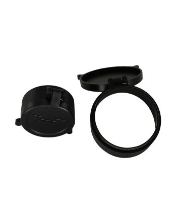 Huskemaw Optics 20SFC520T Tactical Flip-Up Lens Caps Black Rubber, 50mm Objective, Compatible w/ Tactical Hunter 5-20x50mm