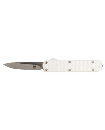 CobraTec Knives MNSILMGEN2DNS Mini Mamba Gen II 2.25" OTF Plain Stonewashed D2 Steel Blade, 3.38" Silver Textured Anodized Aluminum Handle, Features Glass Breaker, Includes Pocket Clip