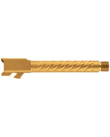 Ballistic Advantage BAPSG175T3G Premium SeriesThreaded/Spiral Fluted, 9mm Luger, Gold PVD, Fits Glock 17 Gen 5