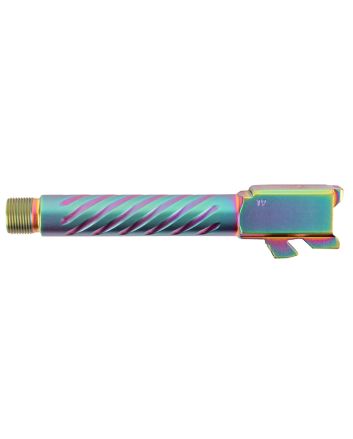 Ballistic Advantage BAPSG175T3W Premium SeriesThreaded/Spiral Fluted, 9mm Luger, Iridescent PVD, Fits Glock 17 Gen 5