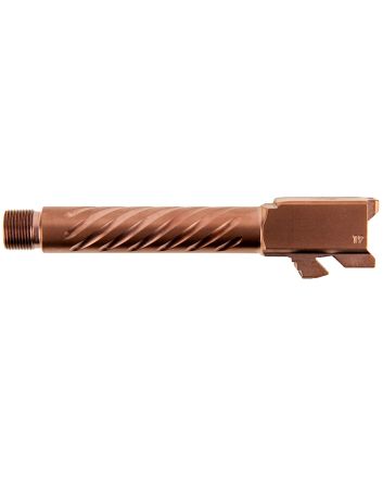 Ballistic Advantage BAPSG195T3R Premium SeriesThreaded/Spiral Fluted, 9mm Luger, Copper PVD, Fits Glock 19 Gen 3-5