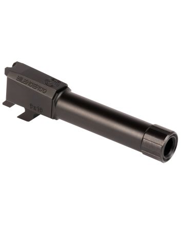 SilencerCo AC2290 Threaded Barrel3.50" 9mm Luger, Black Nitride Stainless Steel, Fits S&amp;W M&amp;P Shield