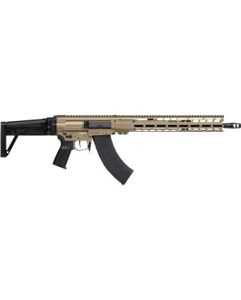CMMG 86AD60BCT Dissent MK47 7.62x39mm 30+1 (2) 16.10", Coyote Tan Rec/15" M-Lok Handguard, Side Charging Handle, Black Side Folding Stock &amp; Zeroed Grip, Muzzle Brake, 60/90 Ambi Safety, Adj. Gas Block