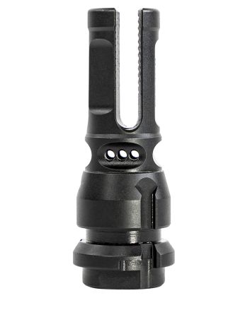 Sons Of Liberty Gun Works NOX9556 NOX9 QD Flash Hider 22 Cal (5.56mm) 1/2"-28 tpi, 3-Prong, 9 Ported Black Steel, Includes Shims, Compatible With Dead Air Sandman/Nomad Suppressors