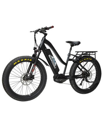 Bakcou E-bikes B-MST26-B-B21 Mule ST 26 Matte Black 18" w/Stand Over Height of 26" Frame, Shimano Alivio Hill-Climbing 9 Speed Bafang M620 Ultra Motor, 35+ mph Speed