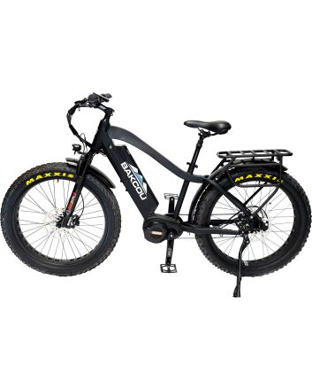 Bakcou E-bikes B-MJ-B-B25 Mule Jager Matte Black 18" w/Stand Over Height of 29.50" Frame, Rohloff E-14 (500/14) Speed Hub Bafang M620 Ultra Motor, 35+ mph Speed