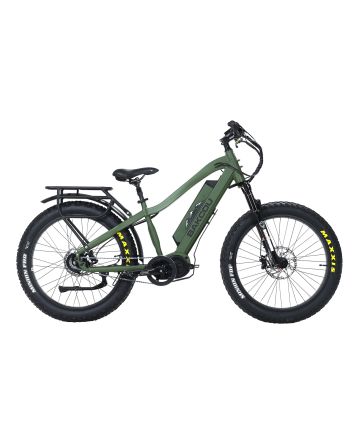 Bakcou E-bikes B-MJ-MG-B25 Mule Jager Matte Army Green 18" w/Stand Over Height of 29.50" Frame, Rohloff E-14 (500/14) Speed Hub Bafang M620 Ultra Motor, 35+ mph Speed