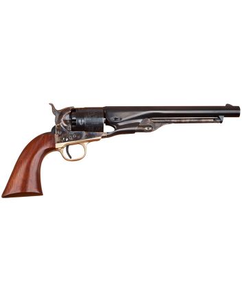 Cimarron CA040 1860 Army .44 Cal 8" 6 Shot Color Case Hardened Frame, Blued Fluted Cylinder, Blued Round Steel Barrel, Smooth Walnut Grip