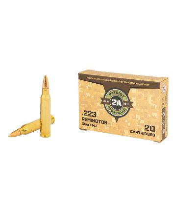 PATRIOT SPORTS LLC P223055F 223Rem 55gr Full Metal Jacket 20 Per Box/50 Case