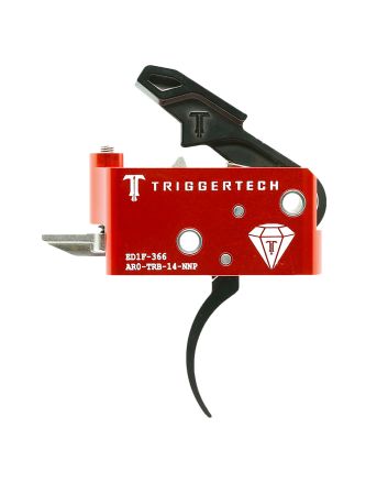 TriggerTech AR0TRB14NNP DiamondTwo-Stage Black Pro Curved Trigger with 1.50-4 lbs Draw Weight for AR-15 Right