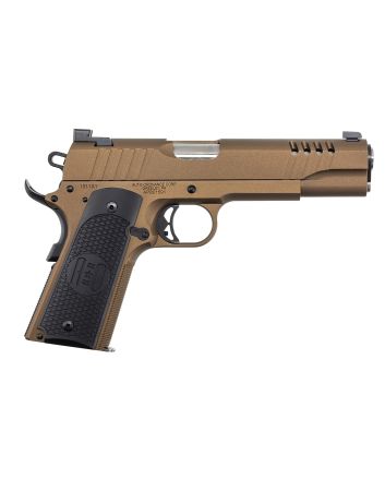 Auto-Ordnance 1911TCAC10 191145 ACP 7+1 5" Stainless Steel Barrel, Serrated Stainless Steel Slide, Burnt Bronze Cerakote Steel Frame w/Beavertail, Armor Black Cerakote Engraved Aluminum Grip