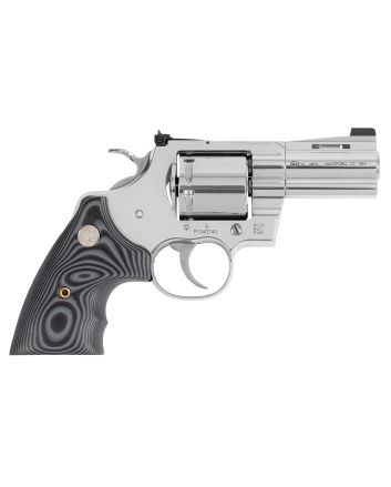 Colt Mfg PYTHONSP3NS Python Combat Elite 357 Mag/38 Special 6 Shot 3" Stainless Steel Recessed Target Crown Vent Rib Barrel, Cylinder &amp; Frame, Black G10 Grip w/Colt Medallion, Exposed Hammer