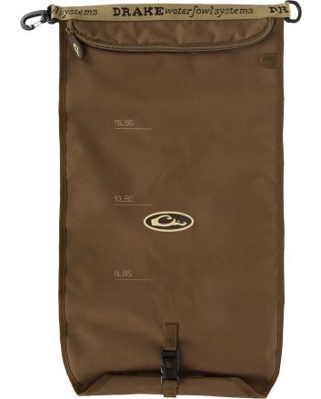Drake Waterfowl GD8000BRN Travel Food Bag Gun Dog Brown 600D Polyester Draw String Closure