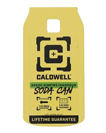 Caldwell 4002314 Rimfire/Handgun Yellow AR500 Steel Soda Can 1/4" Thick