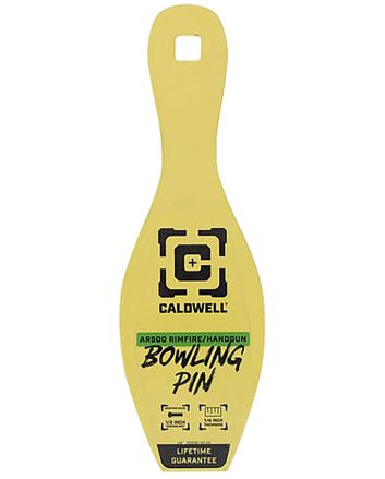Caldwell 4002312 Rimfire/Handgun Yellow AR500 Steel Bowling Pin 1/4" Thick