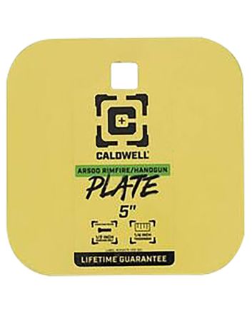 Caldwell 4002311 5" Rimfire/Handgun Yellow AR500 Steel Gong 1/4" Thick