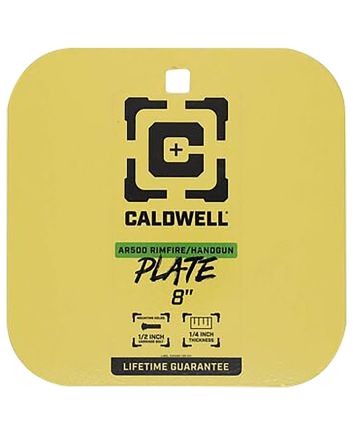 Caldwell 4002878 8" Rimfire/Handgun Yellow AR500 Steel Gong 1/4" Thick