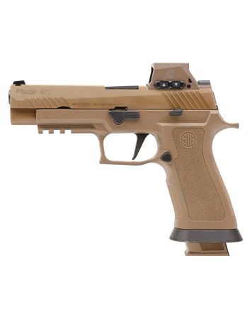 Sig Sauer M17X9RX M17X w/Optic Full Size Frame 9mm Luger 21+1 4.70" Black Barrel, Coyote PVD Optic Ready/Serrated Stainless Steel Slide &amp; Polymer Frame w/Beavertail &amp; Picatinny Rail, Sig ROMEOM17