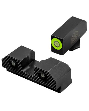 XS Sights GLR201P6G R3D 2.0 Night Sights fits GlockBlack | Green Tritium Green Outline Front Sight Green TritiumRear Sight