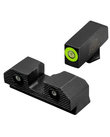 XS Sights GLR203P6G R3D 2.0 Night Sights fits GlockBlack | Green Tritium Green Outline Front Sight Green TritiumRear Sight