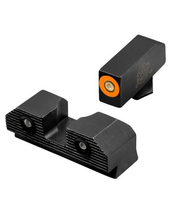 XS Sights GLR203P6N R3D 2.0 Night Sights fits GlockBlack | Green Tritium Orange Outline Front Sight Green TritiumRear Sight