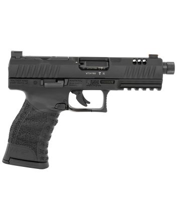 Walther Arms 5220303 WMP22 Mag 10+1 4.90" Black Steel Threaded Barrel, Black Optic Ready/Serrated Slide, Black Polymer Frame w/Picatinny Rail, Textured Polymer Grip