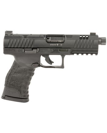 Walther Arms 5220301 WMP22 Mag 15+1 4.90" Black Steel Threaded Barrel, Black Optic Ready/Serrated Slide, Black Polymer Frame w/Picatinny Rail, Textured Polymer Grip