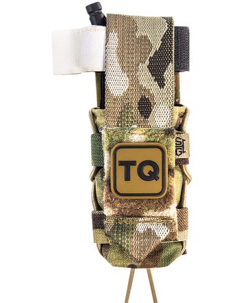 High Speed Gear 11TQ00MC TACOTourniquet Pouch, Multi-Cam Nylon with Velcro Closure, Fits MOLLE, Compatible with Most Windlass-Style Tourniquets, Includes TQ Patch