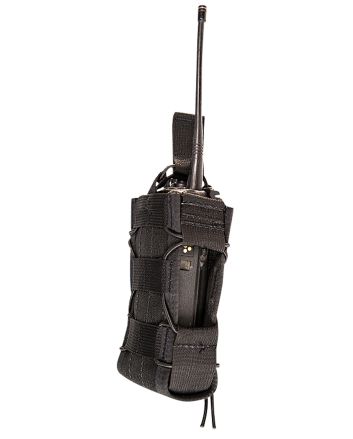 High Speed Gear 11MAC0BK TACOMulti-Access Comm Holder, Black Nylon with Bungee Pull Tongue, Fits MOLLE