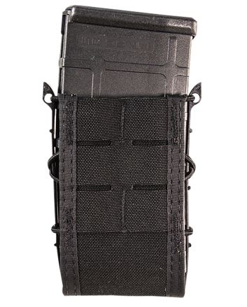High Speed Gear 41TA00BK TACO Duty Single Rifle Mag Pouch, Black Nylon with MOLLE Exterior, Fits MOLLE &amp; 2" Belt