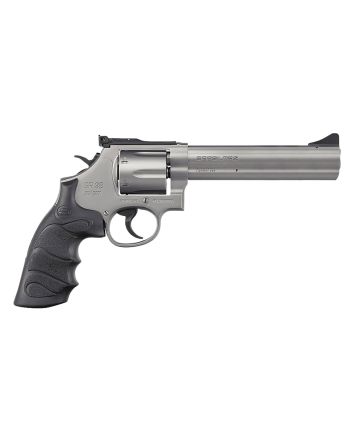 SAR USA SARSR38ST6 SAR SR38 Special/357 Mag 6 Shot, 6" Stainless Steel Barrel, Cylinder &amp; Frame w/Black Finger Groove Grip, Drop Safety/Hammer Block Safety, Exposed Hammer