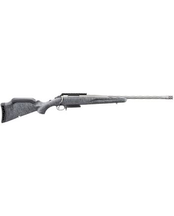 Ruger 46902 American Gen 2 308 Win 3+1, 20" Gun Metal Gray Cerakote Spiral Threaded Barrel, Gun Metal Gray Cerakote Receiver w/Picatinny Rail, Gray Splatter Adjustable Synthetic Stock