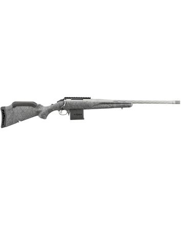 Ruger 46908 American Gen II 204 Ruger 10+1, 20" Gun Metal Gray Cerakote Spiral Threaded Barrel, Gun Metal Gray Cerakote Receiver w/Picatinny Rail, Gray Splatter Adjustable Synthetic Stock