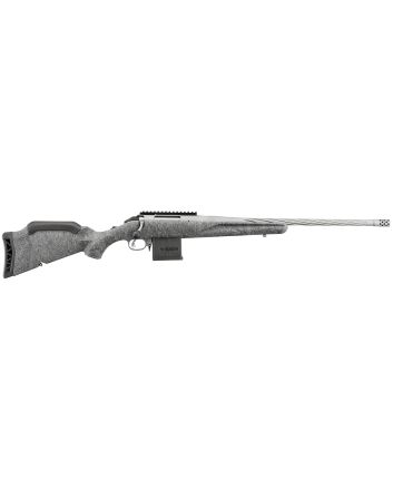 Ruger 46909 American Gen II 223 Rem 10+1, 20" Gun Metal Gray Cerakote Spiral Threaded Barrel, Gun Metal Gray Cerakote Receiver w/Picatinny Rail, Gray Splatter Adjustable Synthetic Stock