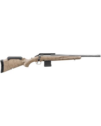 Ruger 46920 American Ranch Gen II 300 Blackout 10+1 16.10" Cobalt Cerakote Spiral Threaded Barrel, Picatinny Rail Steel Receiver, Flat Dark Earth Splatter Adjustable Synthetic Stock