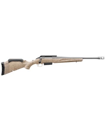 Ruger 46922 American Ranch Gen II 450 Bushmaster 3+1 16.40" Cobalt Cerakote Threaded Barrel, Picatinny Rail Steel Receiver, Flat Dark Earth Splatter Adj Comb Synthetic Stock, Right Hand