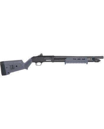 Mossberg 51606 590S w/Optic Compact 12 Gauge Pump 3" 5+1 18.50" Matte Blued Steel Barrel, Drilled &amp; Tapped Receiver, MOE Forend, Gray Magpul SGA Adj Stock Synthetic Stock, Holosun Micro Dot