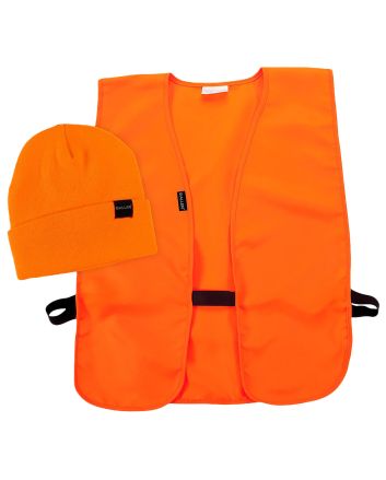 Allen 2394 SafetyVest&amp;Cap Combo Orange Polyester